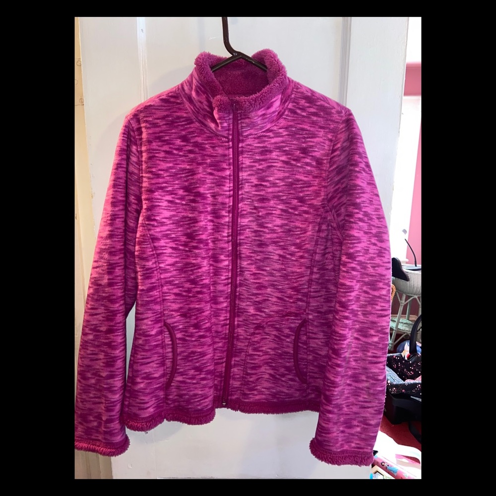 Fuchsia Warm ZIP-Up Jacket